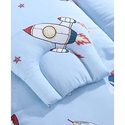 Babyhug Super Saver Bedding Combo Set of 3 Sailor Friends Print - Blue| 100% Cotton| Pillows & Bolsters Included| Lightweight & Travel Friendly| Breathable Fabric| Gifting  Option for 0to6 Months