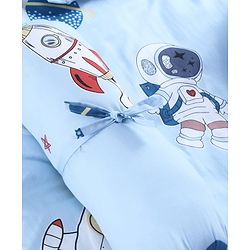 Babyhug Super Saver Bedding Combo Set of 3 Sailor Friends Print - Blue| 100% Cotton| Pillows & Bolsters Included| Lightweight & Travel Friendly| Breathable Fabric| Gifting  Option for 0to6 Months