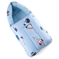 Babyhug Super Saver Bedding Combo Set of 3 Sailor Friends Print - Blue| 100% Cotton| Pillows & Bolsters Included| Lightweight & Travel Friendly| Breathable Fabric| Gifting  Option for 0to6 Months