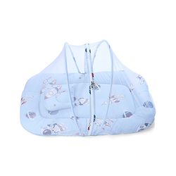Babyhug Super Saver Bedding Combo Set of 3 Sailor Friends Print - Blue| 100% Cotton| Pillows & Bolsters Included| Lightweight & Travel Friendly| Breathable Fabric| Gifting  Option for 0to6 Months