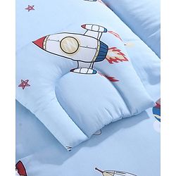 Babyhug Super Saver Bedding Combo Set of 3 Sailor Friends Print - Blue| 100% Cotton| Pillows & Bolsters Included| Lightweight & Travel Friendly| Breathable Fabric| Gifting  Option for 0to6 Months