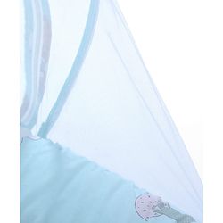 Babyhug 100% Cotton Digital Print Mattress Set with Mosquito Net Sailor Friends -Blue|U Shaped Pillow|Zipper Opening|Foldable & Travel Friendly|Newborn Gifting Option|Use on Floor Cribs Cots or Cradle
