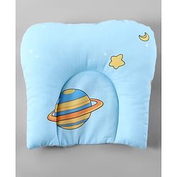 Babyhug 100% Cotton Digital Print Mattress Set with Mosquito Net Sailor Friends -Blue|U Shaped Pillow|Zipper Opening|Foldable & Travel Friendly|Newborn Gifting Option|Use on Floor Cribs Cots or Cradle