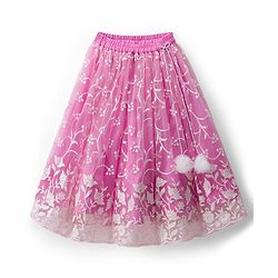 Babyhug Net Woven Frill Sleeves Floral Embroidred Choli Lahenga Set with Dupatta - Pink