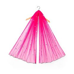 Babyhug Net Woven Sleeveless Halter Neck Embroidered Choli with Shimmer Lehenga & Dupatta Set - Pink & Green