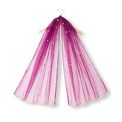 Babyhug Glass Woven Half Puffed Sleeves Floral & Sequin Embroidered Choli Lehenga Set with Dupatta - Wine