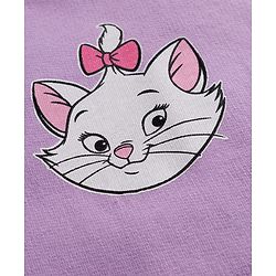 Babyhug Disney Terry Knit Drop Shoulder Full Sleeves Oversized Frock With Front and Back Marie & Friends Graphics - Lavender