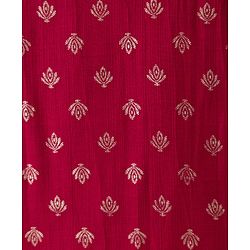 Babyhug Woven Full Sleeves Floral Foil Printed Kurta Pajama  Set- Maroon