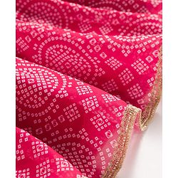 Babyhug Rayon Woven Frill Sleeves Printed Kurti Sharara with Dupatta - Dark Pink