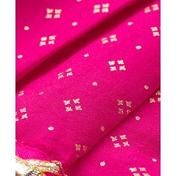 Babyhug Cotton Woven Three Fourth Sleeves Kurta Salwar Set With Floral Pint - Fuchsia