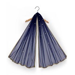 Babyhug Sleeveless Georgett Woven Foil Printed Choli Lahenga with Dupatta -  Navy