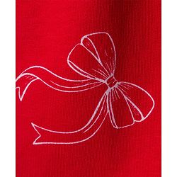 Babyhug Disney Single Jersey Knit Full Sleeves Frock With Minnie Mouse Graphics - Red