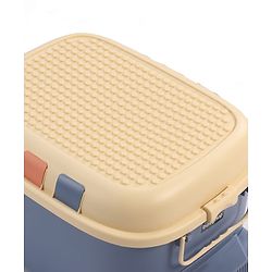 Babyhug Multipurpose Storage Box with Wheels for Kids Truck Theme - Classic Blue| Toy Storage Organizer with Pull Along Handle| Clip Lock Lid| Use as Ride-On & Building Block Tray| Kids Room Storage