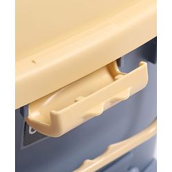 Babyhug Multipurpose Storage Box with Wheels for Kids Truck Theme - Classic Blue| Toy Storage Organizer with Pull Along Handle| Clip Lock Lid| Use as Ride-On & Building Block Tray| Kids Room Storage