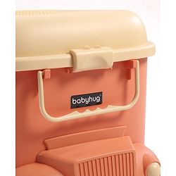 Babyhug Multipurpose Storage Box with Wheels for Kids Truck Theme - Classic Blue| Toy Storage Organizer with Pull Along Handle| Clip Lock Lid| Use as Ride-On & Building Block Tray| Kids Room Storage