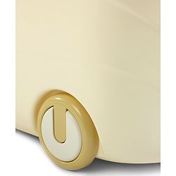 Babyhug Multipurpose Storage Box with Wheels for Kids Animal Theme Pastel Yellow| Toy Storage Organizer with Pull Along Handle| Clip Lock Lid| Use as Ride-On & Building Block Tray| Kids Room Storage