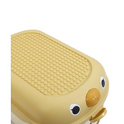 Babyhug Multipurpose Storage Box with Wheels for Kids Animal Theme Pastel Yellow| Toy Storage Organizer with Pull Along Handle| Clip Lock Lid| Use as Ride-On & Building Block Tray| Kids Room Storage