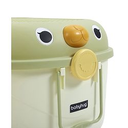Babyhug Multipurpose Storage Box with Wheels for Kids Animal Theme Pastel Yellow| Toy Storage Organizer with Pull Along Handle| Clip Lock Lid| Use as Ride-On & Building Block Tray| Kids Room Storage