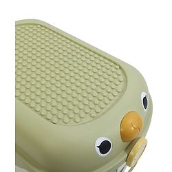 Babyhug Multipurpose Storage Box with Wheels for Kids Animal Theme Pastel Yellow| Toy Storage Organizer with Pull Along Handle| Clip Lock Lid| Use as Ride-On & Building Block Tray| Kids Room Storage