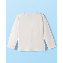 Babyhug 100% Cotton Knit Full Sleeves T-Shirt with Kool Kids Clubs Text Print - Offwhite