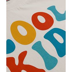 Babyhug 100% Cotton Knit Full Sleeves T-Shirt with Kool Kids Clubs Text Print - Offwhite