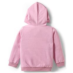 Babyhug Disney Fleece Woven  Full Sleeves Hooded Sweatshirt With Sleeveless Jacket & Minnie Mouse Graphic - Pink