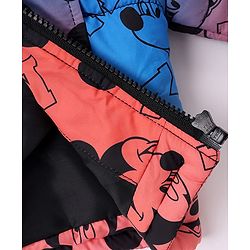 Babyhug Disney Woven Ombre Winter Jacket with Full Sleeves and Mickey Mouse Graphic - Blue