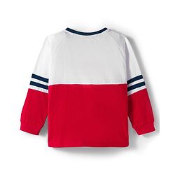 Babyhug 100% Cotton Knit Full Raglan Sleeves T-Shirt With Penguin Embroidery - Red & White