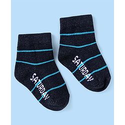 Cute Walk by Babyhug Knit Ankle Length Socks With Stripes Pack Of 7 - Multicolour