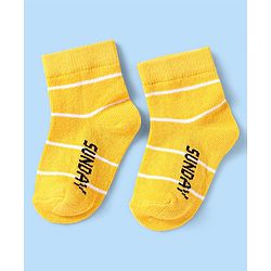 Cute Walk by Babyhug Knit Ankle Length Socks With Stripes Pack Of 7 - Multicolour