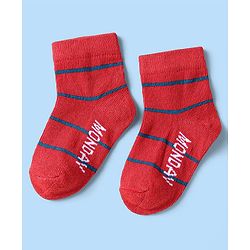 Cute Walk by Babyhug Knit Ankle Length Socks With Stripes Pack Of 7 - Multicolour