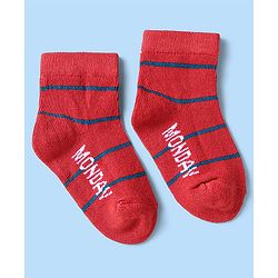 Cute Walk by Babyhug Knit Ankle Length Socks With Stripes Pack Of 7 - Multicolour