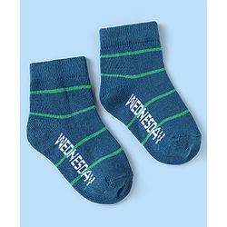 Cute Walk by Babyhug Knit Ankle Length Socks With Stripes Pack Of 7 - Multicolour