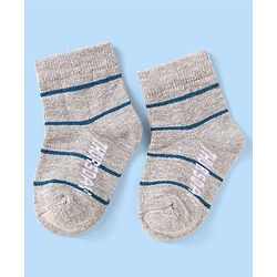 Cute Walk by Babyhug Knit Ankle Length Socks With Stripes Pack Of 7 - Multicolour