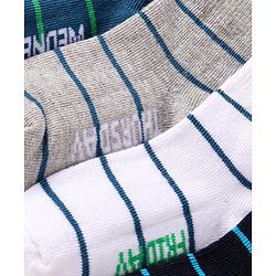 Cute Walk by Babyhug Knit Ankle Length Socks With Stripes Pack Of 7 - Multicolour