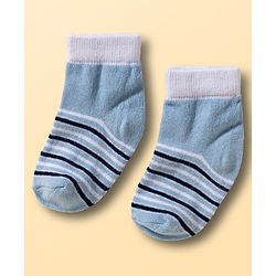 Cutewalk by Babyhug Knit Ankle Length Socks With Stripes Pack Of 5 - Multicolour