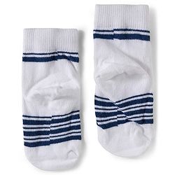 Cute Walk by Babyhug Knit Ankle Length Anti Bacterial Socks with Stripe Polka Dot & Teddy Design Pack of 5 - Grey & Navy Blue