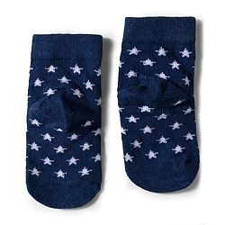 Cute Walk by Babyhug Knit Ankle Length Anti Bacterial Socks with Stripe Polka Dot & Teddy Design Pack of 5 - Grey & Navy Blue