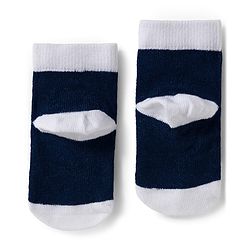 Cute Walk by Babyhug Knit Ankle Length Anti Bacterial Socks with Stripe Polka Dot & Teddy Design Pack of 5 - Grey & Navy Blue