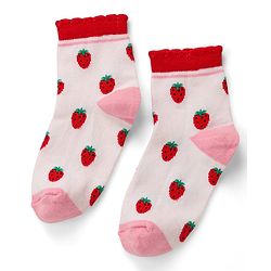 Cute Walk by Babyhug Knit Ankle Length Antibacterial Socks with Strawberry Design Pack of 5 - Multicolor