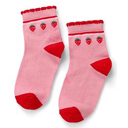 Cute Walk by Babyhug Knit Ankle Length Antibacterial Socks with Strawberry Design Pack of 5 - Multicolor