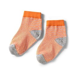 Cute Walk by Babyhug Knit Ankle Length Anti Bacterial Socks with Stripes & Ball Design Pack of 3 - Multicolor