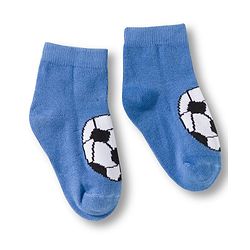 Cute Walk by Babyhug Knit Ankle Length Anti Bacterial Socks with Stripes & Football Design Pack of 7-  White Grey & Navy Blue