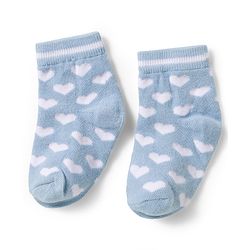 Cute Walk by Babyhug Knit Ankle Length Anti-Bacterial Striped Socks Heart & Polka Dot Design Pack Of 3 - Pink &
