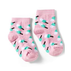 Cutewalk by Babyhug Knit Ankle Length Anti Bacterial Socks With Strawberry Design Pack Of 7 - Multicolour