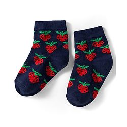 Cutewalk by Babyhug Knit Ankle Length Anti Bacterial Socks With Strawberry Design Pack Of 7 - Multicolour