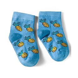 Cutewalk by Babyhug Knit Ankle Length Anti Bacterial Socks With Strawberry Design Pack Of 7 - Multicolour