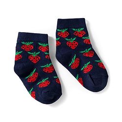 Cutewalk by Babyhug Knit Ankle Length Anti Bacterial Socks With Strawberry Design Pack Of 7 - Multicolour
