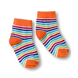 Cute Walk by Babyhug Knit Ankle Length Anti Bacterial Socks with Stripes & Football Design Pack of 5- Grey & White