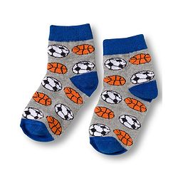 Cute Walk by Babyhug Knit Ankle Length Anti Bacterial Socks with Stripes & Football Design Pack of 5- Grey & White